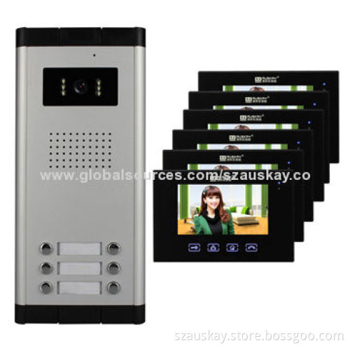Video Intercom Systems with IR Night Vision, Outdoor Camera and 7-inch TFT Indoor Monitor